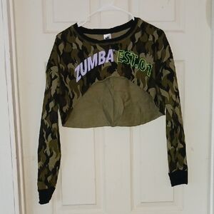 Zumba Camouflage Cropped Sweatshirt